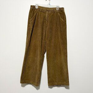 Poetry Womens Wide Leg Corduroy Pants 12 Brown Normcore Heritage Capsule Indie